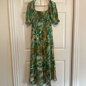 Betsey Johnson Pepper Green Palm dress- NWT